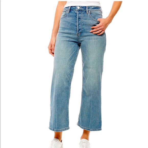 flare leg cropped jeans